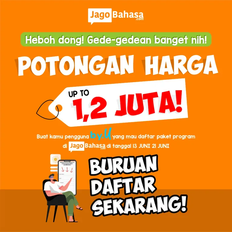 TEMPAT LES / KURSUS BAHASA INGGRIS ONLINE - JAGOBAHASA 17 iklan 1