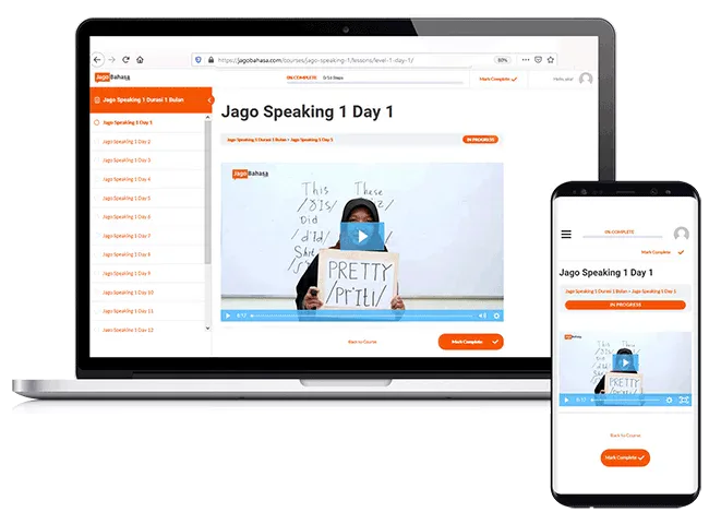 TEMPAT LES / KURSUS BAHASA INGGRIS ONLINE - JAGOBAHASA 6 Member Area E-learning