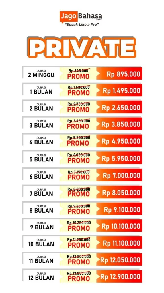 TEMPAT LES / KURSUS BAHASA INGGRIS ONLINE - JAGOBAHASA 20 Program Kursus Bahasa Inggris Private Jagobahasa 2021