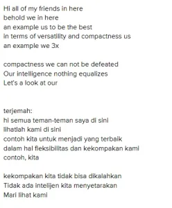 yel yel bahasa inggris