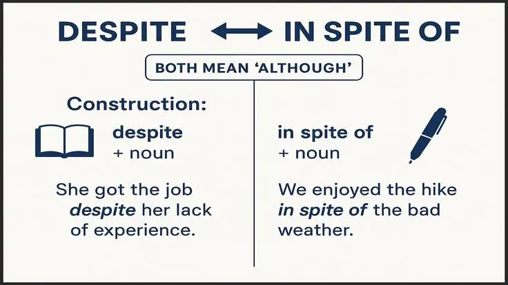 Although vs Even Though vs Despite Perbedaan & Rumus Lengkap