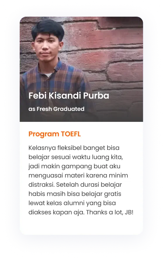 Testimoni Siswa Belajar dan Kursus/Les Bahasa inggris Jagobahasa