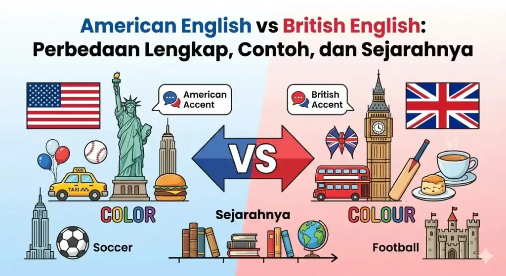 Perbedaan American English vs British English: Contoh, dan Sejarahnya