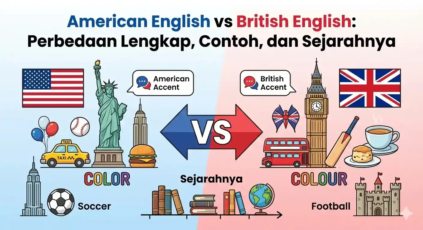 Perbedaan American English vs British English: Contoh, dan Sejarahnya